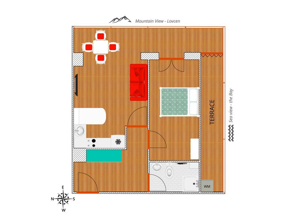 Apartment Dv Magnolia Tivat Dış mekan fotoğraf